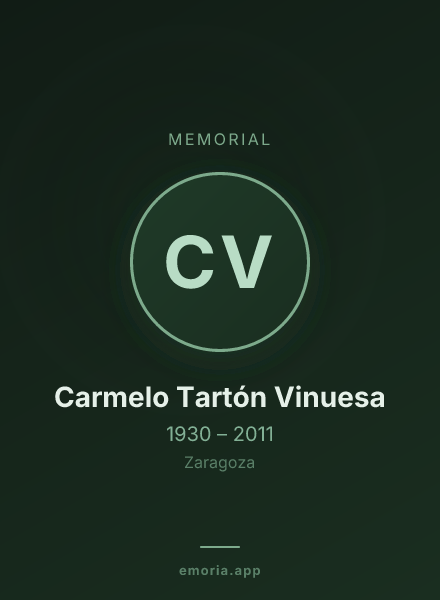 Memorial portrait of Carmelo Tartón Vinuesa
