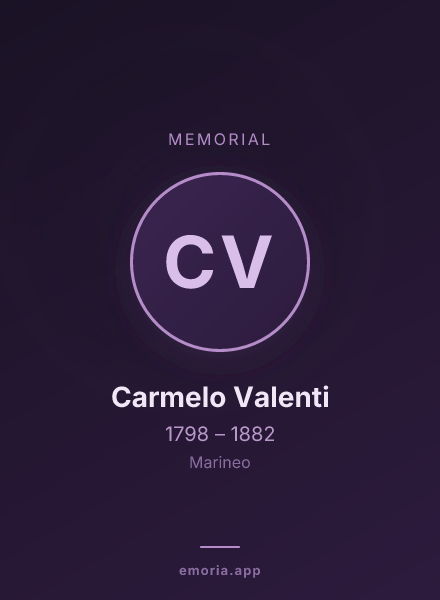 Memorial portrait of Carmelo Valenti