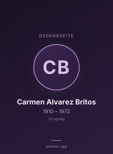Gedenkportrait von Carmen Alvarez Britos