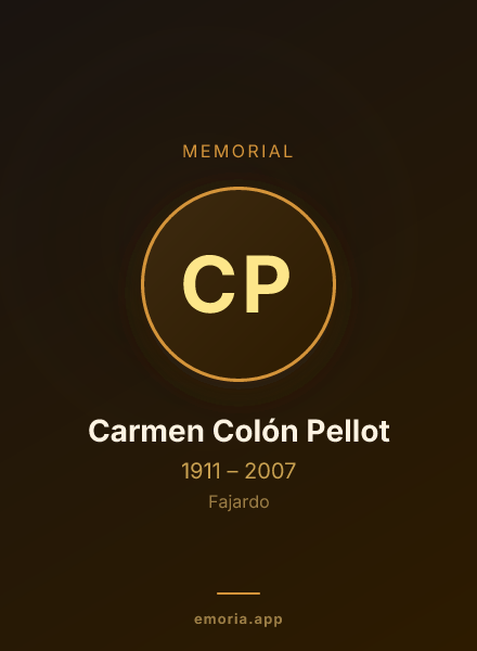 Memorial portrait of Carmen Colón Pellot