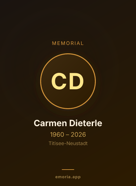 Memorial portrait of Carmen Dieterle