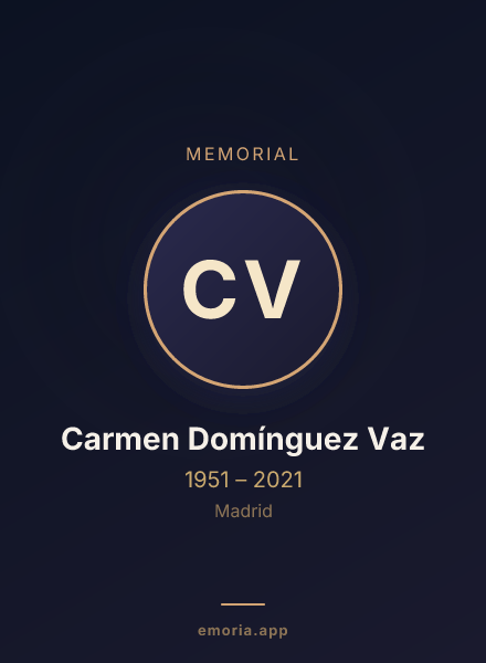 Memorial portrait of Carmen Domínguez Vaz