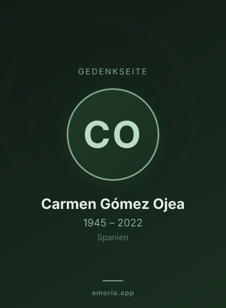 Gedenkportrait von Carmen Gómez Ojea