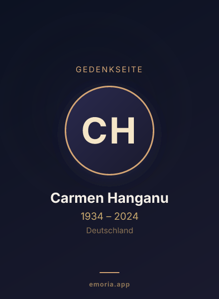 Gedenkportrait von Carmen Hanganu