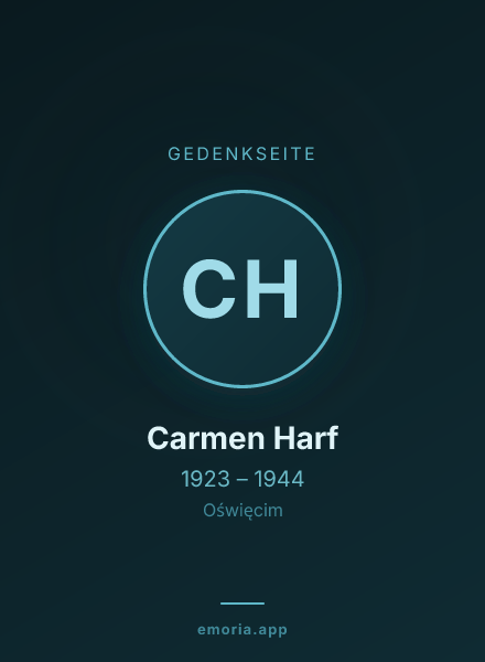Gedenkportrait von Carmen Harf
