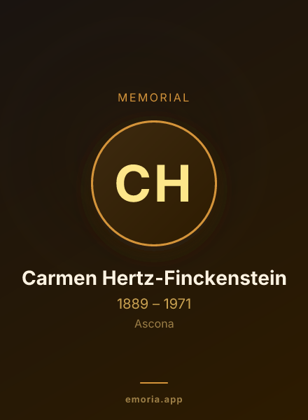 Memorial portrait of Carmen Hertz-Finckenstein
