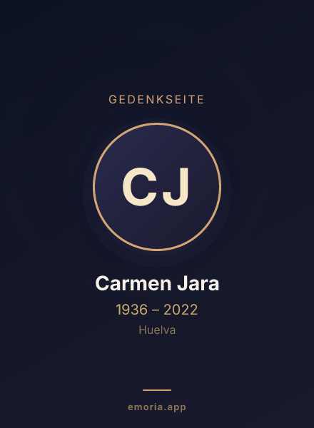 Gedenkportrait von Carmen Jara