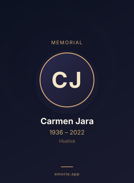 Memorial portrait of Carmen Jara