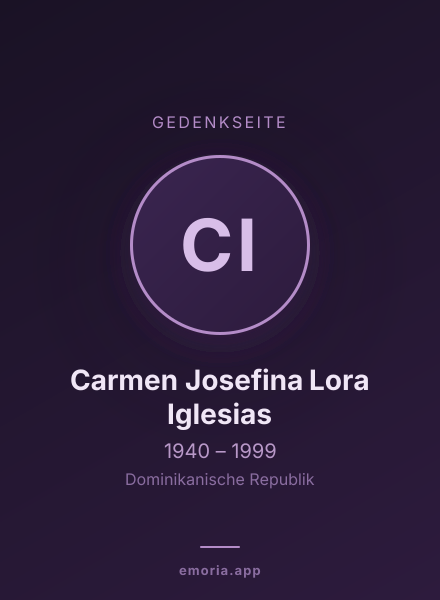Gedenkportrait von Carmen Josefina Lora Iglesias