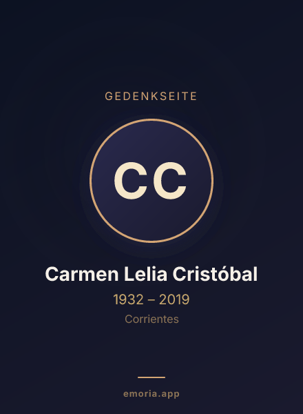 Gedenkportrait von Carmen Lelia Cristóbal