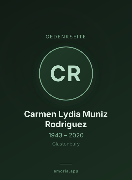 Gedenkportrait von Carmen Lydia Muniz Rodriguez