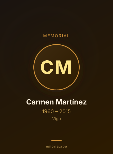 Memorial portrait of Carmen Martínez