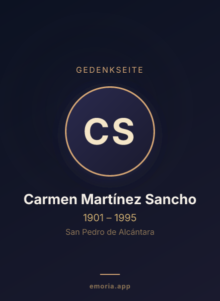 Gedenkportrait von Carmen Martínez Sancho