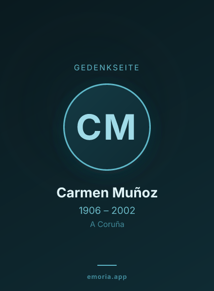 Gedenkportrait von Carmen Muñoz