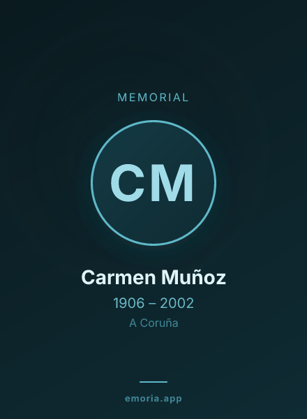 Memorial portrait of Carmen Muñoz