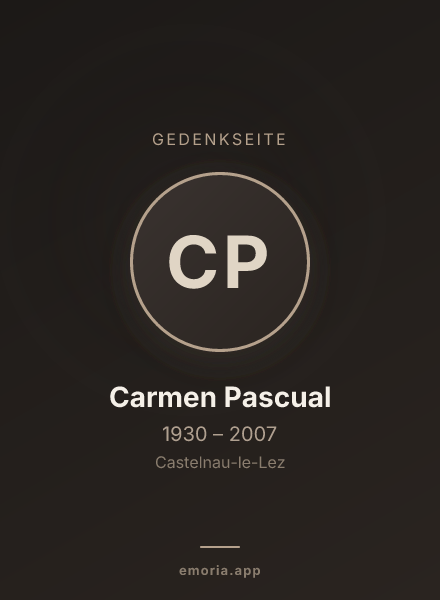 Gedenkportrait von Carmen Pascual