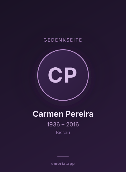Gedenkportrait von Carmen Pereira