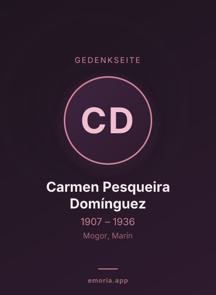 Gedenkportrait von Carmen Pesqueira Domínguez