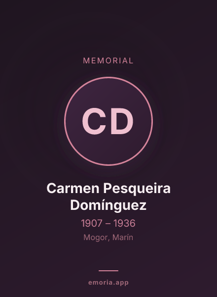 Memorial portrait of Carmen Pesqueira Domínguez