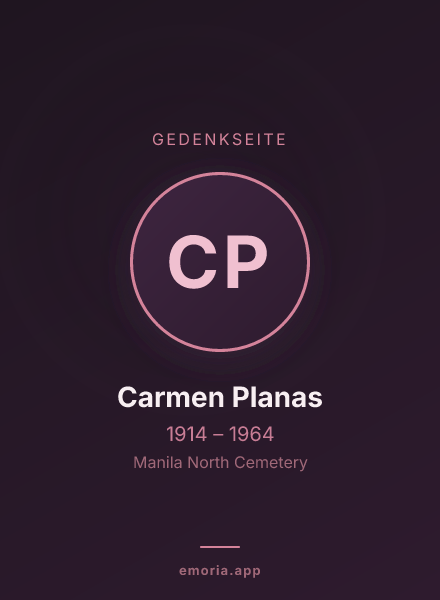 Gedenkportrait von Carmen Planas