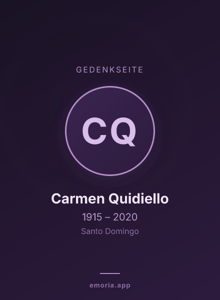 Gedenkportrait von Carmen Quidiello