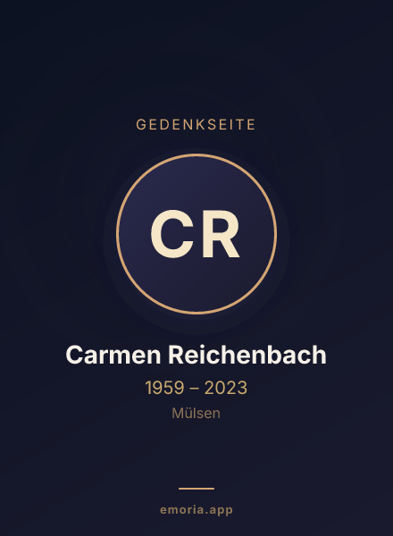 Gedenkportrait von Carmen Reichenbach