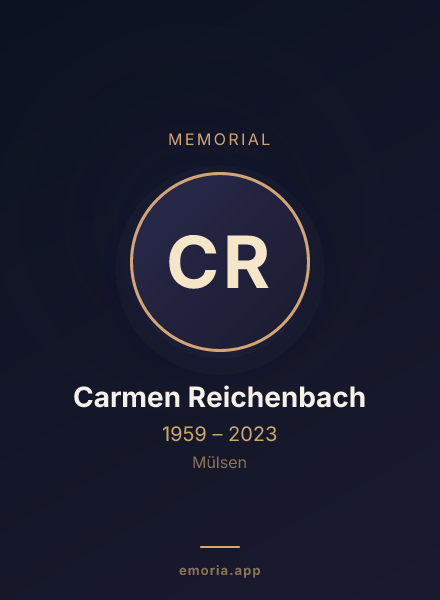 Memorial portrait of Carmen Reichenbach