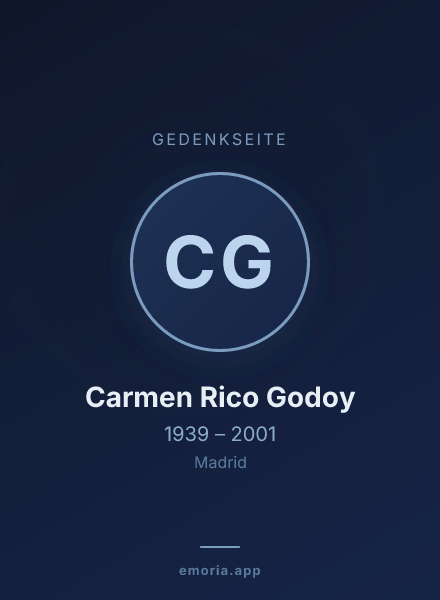 Gedenkportrait von Carmen Rico Godoy