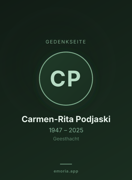 Gedenkportrait von Carmen-Rita Podjaski
