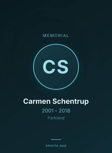 Memorial portrait of Carmen Schentrup