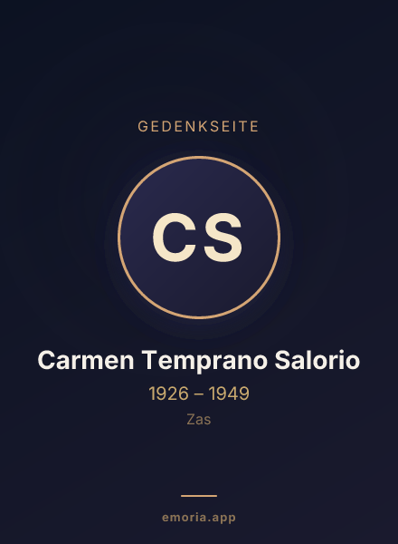 Gedenkportrait von Carmen Temprano Salorio