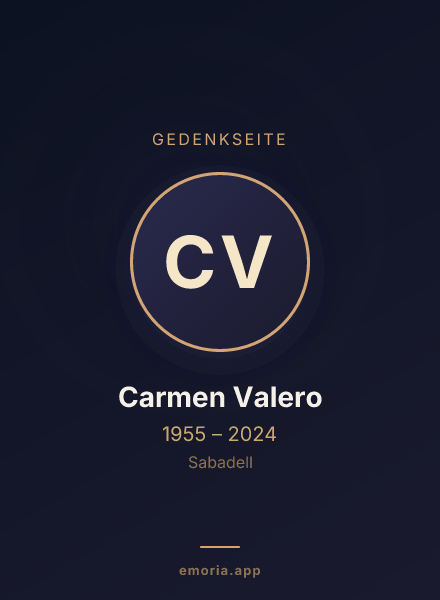 Gedenkportrait von Carmen Valero