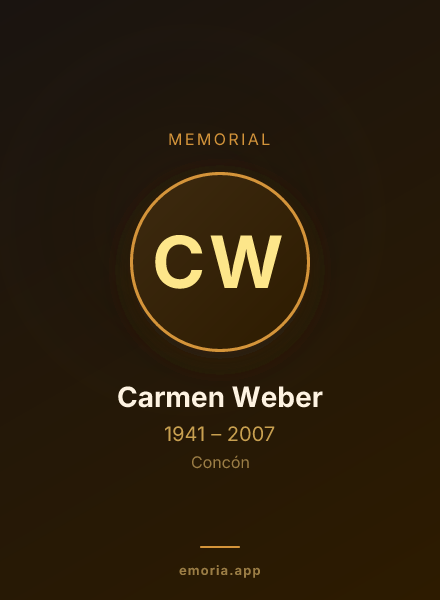 Memorial portrait of Carmen Weber