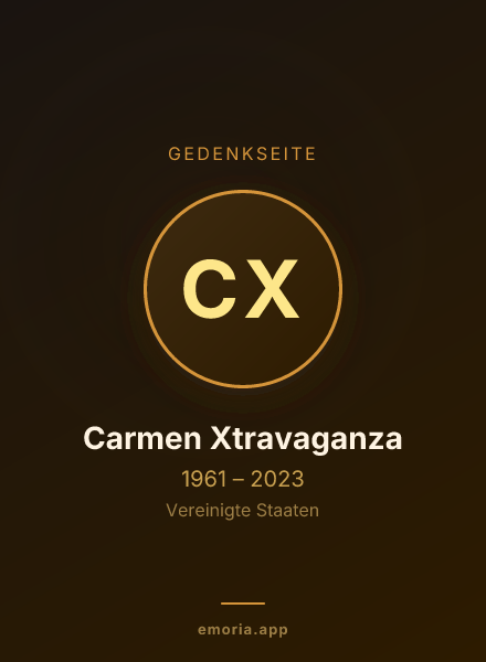 Gedenkportrait von Carmen Xtravaganza