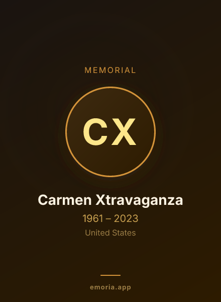 Memorial portrait of Carmen Xtravaganza