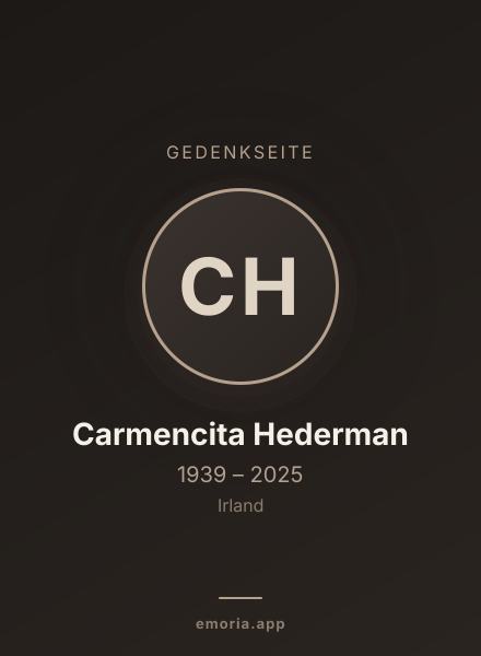 Gedenkportrait von Carmencita Hederman