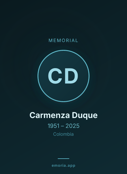 Memorial portrait of Carmenza Duque