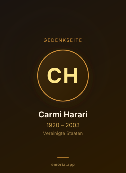 Gedenkportrait von Carmi Harari