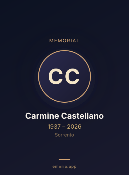 Memorial portrait of Carmine Castellano