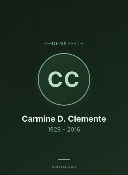 Gedenkportrait von Carmine D. Clemente