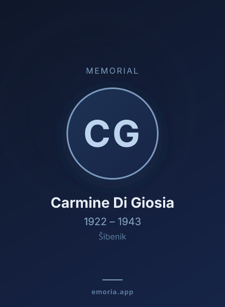 Memorial portrait of Carmine Di Giosia