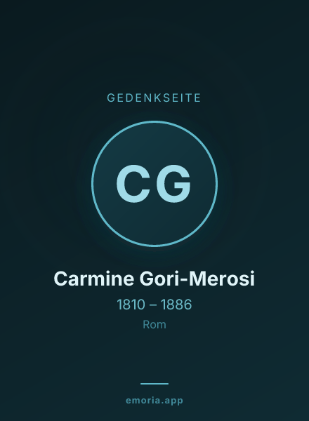 Gedenkportrait von Carmine Gori-Merosi