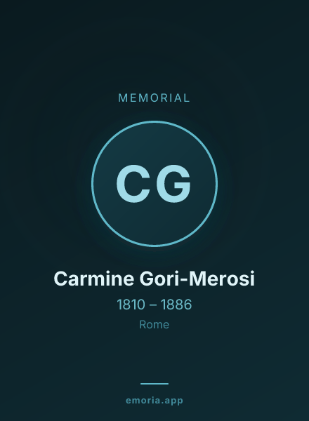 Memorial portrait of Carmine Gori-Merosi