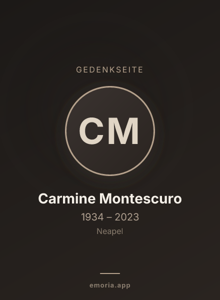 Gedenkportrait von Carmine Montescuro