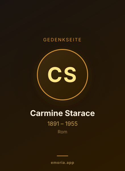 Gedenkportrait von Carmine Starace