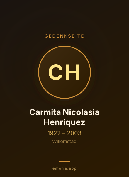 Gedenkportrait von Carmita Nicolasia Henriquez