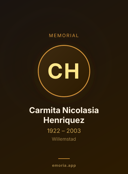 Memorial portrait of Carmita Nicolasia Henriquez
