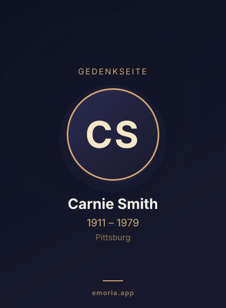 Gedenkportrait von Carnie Smith
