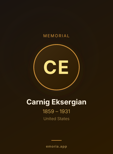 Memorial portrait of Carnig Eksergian