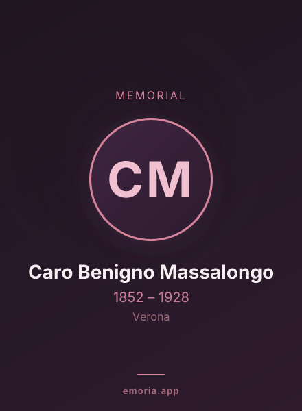 Memorial portrait of Caro Benigno Massalongo